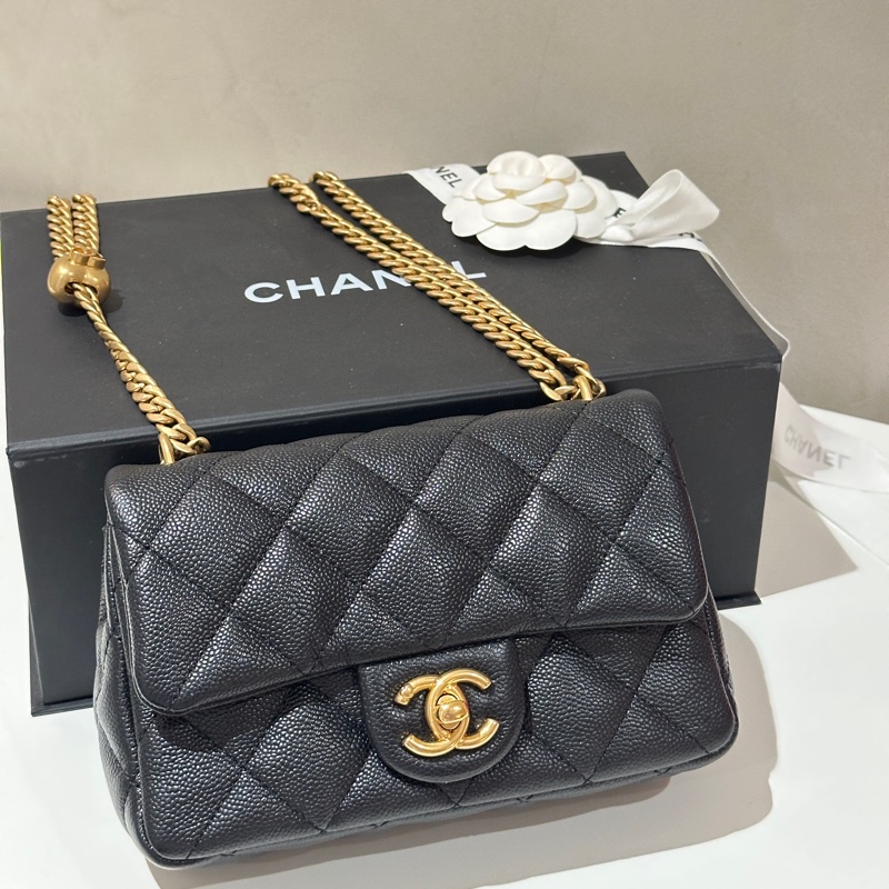 CHANEL 香奈兒 荔枝皮愛心調節扣19cm-2