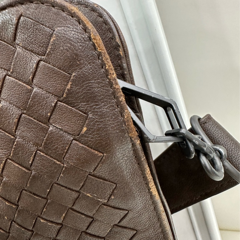 Bottega Veneta 深棕色編織手拎包/肩背包/斜背包-12