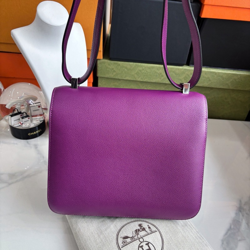 🌈Hermes💗Constance 24💗P9海葵紫銀扣🌟98新🌟evercolor皮🌟康康🌟-6