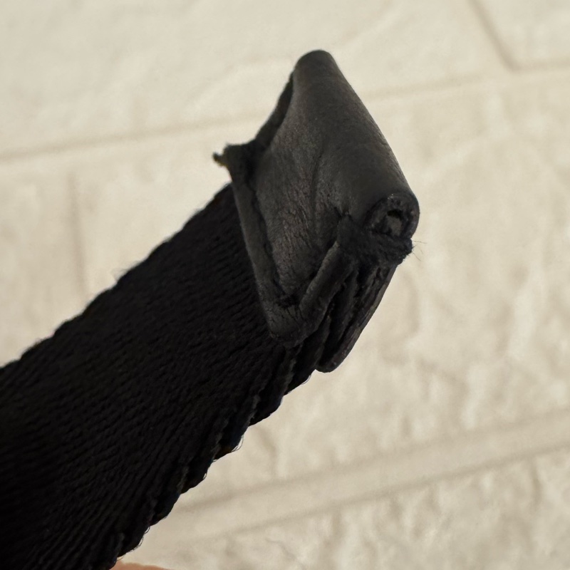 Dior黑織布復古金CD皮帶-12