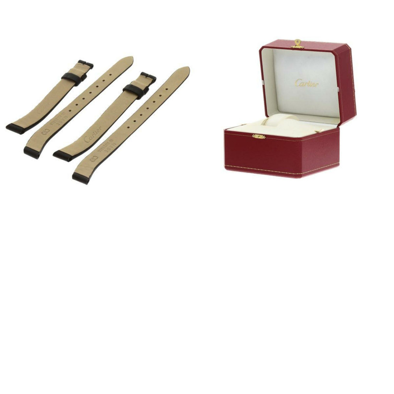 卡地亞 Tank S 鑽石腕錶 WJ300950，18K 白金，皮革和緞面，女士-9
