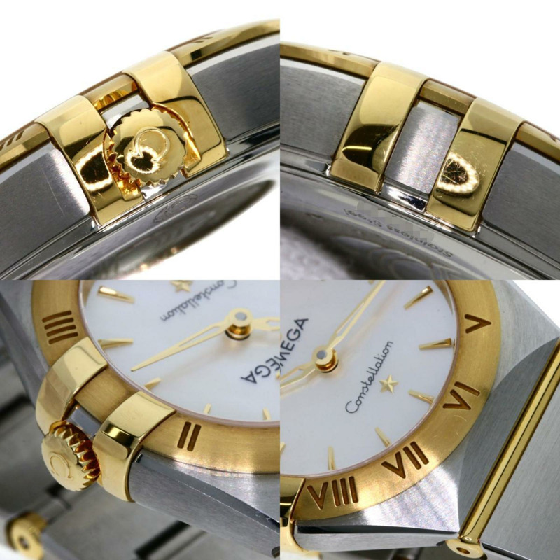 歐米茄星座系列曼哈頓腕錶 131.20.25.60.05.002 18K 黃金 (SSxK) 女士拉絲不鏽鋼腕錶-7