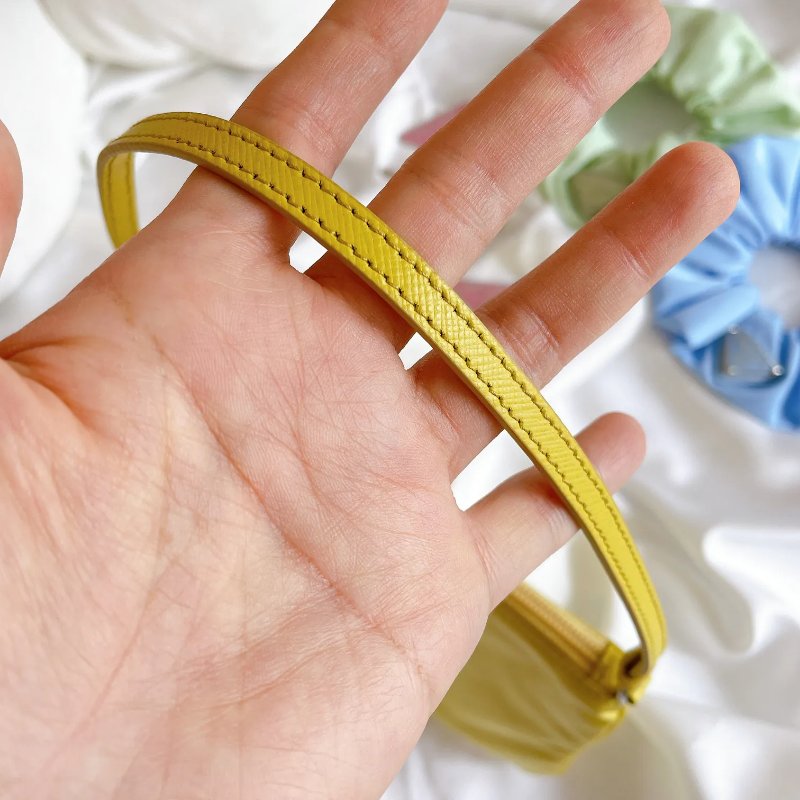 Prada 黃色再生尼龍腋下包-5