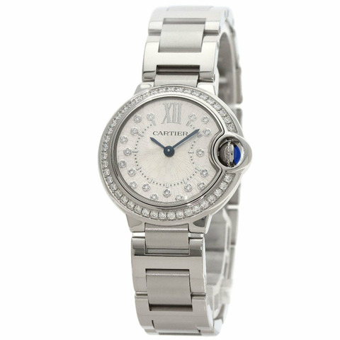 卡地亞 (Cartier) W4BB0034 Ballon Bleu 28 毫米鑽石不鏽鋼腕錶，女款