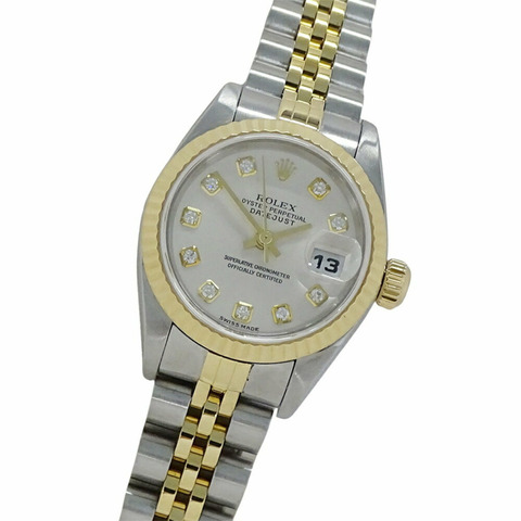 勞力士 ROLEX Datejust 79173G Y 系列女士腕錶，10P 鑽石，自動，AT，不銹鋼，SS，黃金，YG，組合，拋光