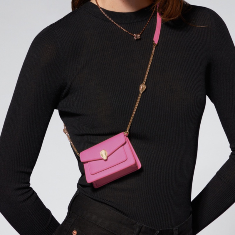 BVLGARI 寶格麗迷你包 粉-4