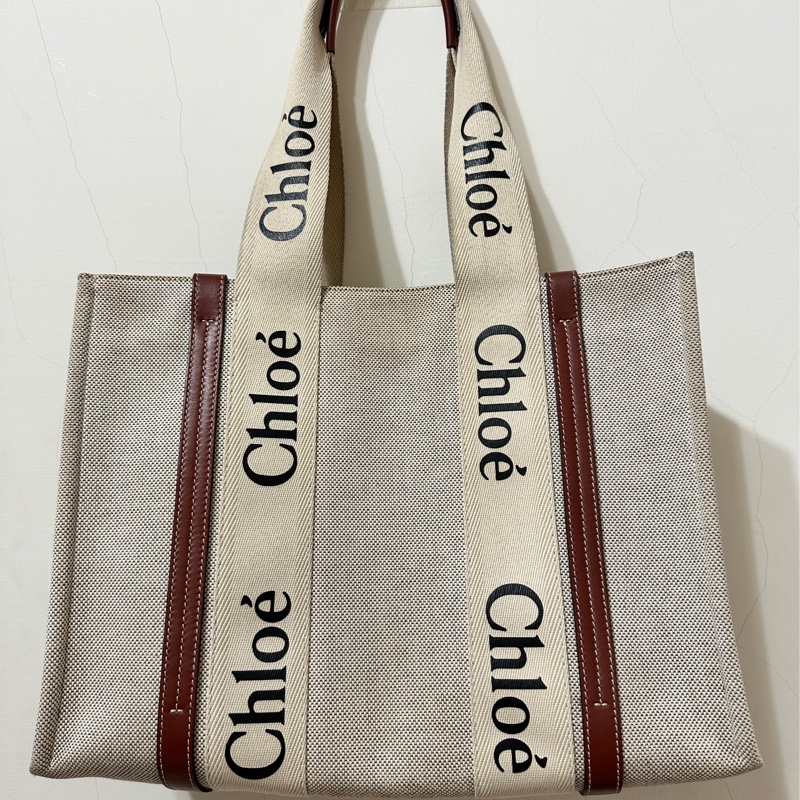 Chloe’ 蔻依 Woody 經典LOGO織帶TOTE BAG(中款)-6