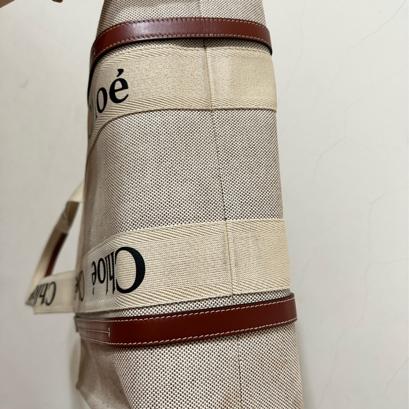Chloe’ 蔻依 Woody 經典LOGO織帶TOTE BAG(中款)-11