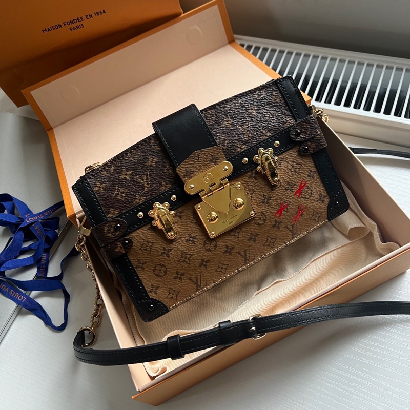 Louis Vuitton LV 焦糖拼色 軟盒子 晶片款 配件齊全-1
