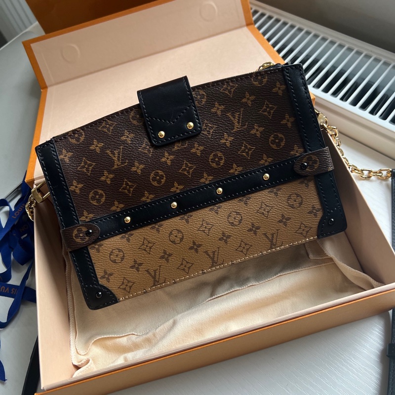 Louis Vuitton LV 焦糖拼色 軟盒子 晶片款 配件齊全-6