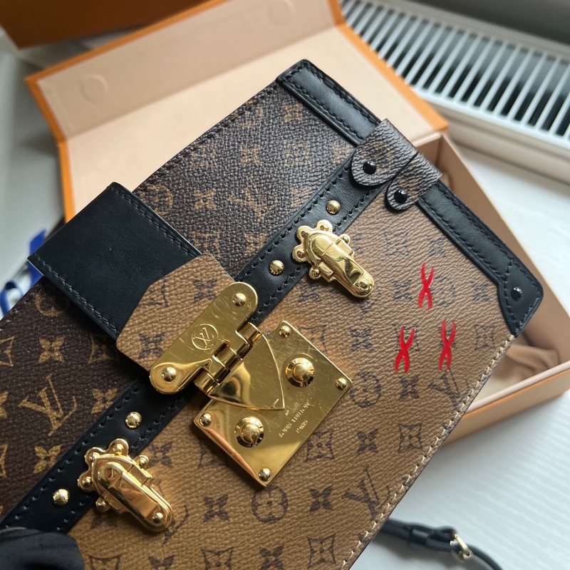 Louis Vuitton LV 焦糖拼色 軟盒子 晶片款 配件齊全-7