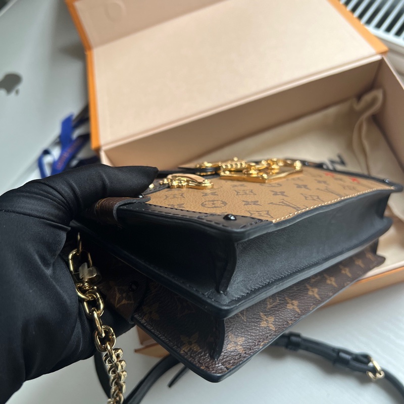 Louis Vuitton LV 焦糖拼色 軟盒子 晶片款 配件齊全-8