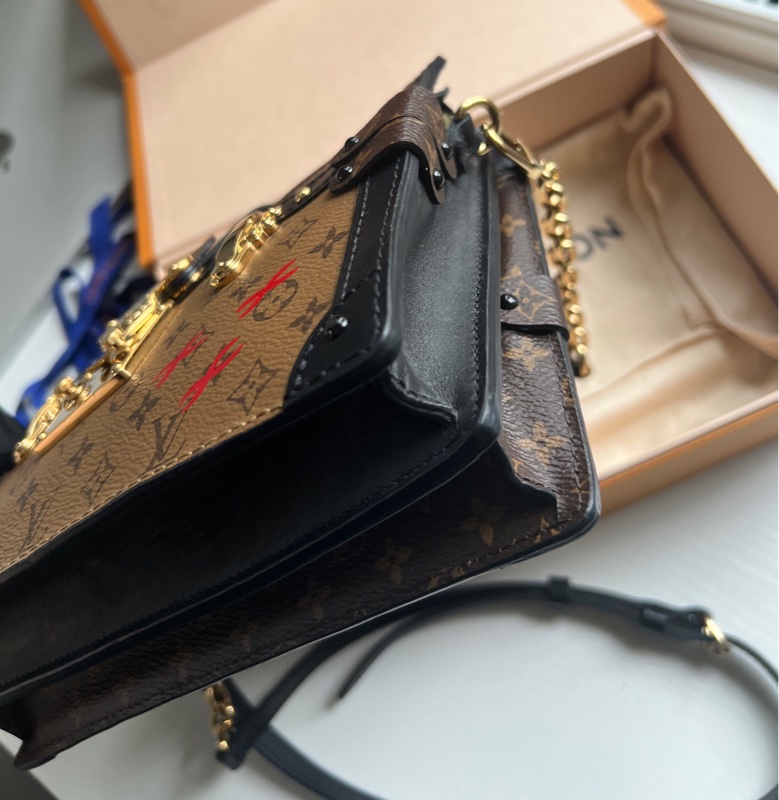 Louis Vuitton LV 焦糖拼色 軟盒子 晶片款 配件齊全-9