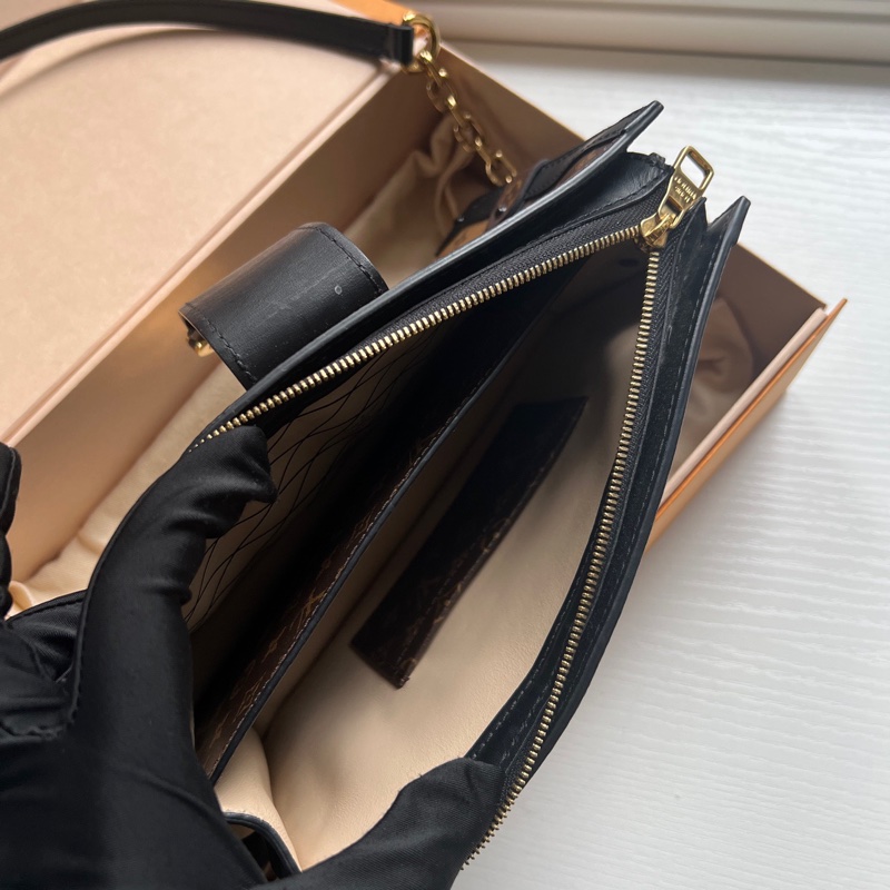 Louis Vuitton LV 焦糖拼色 軟盒子 晶片款 配件齊全-10