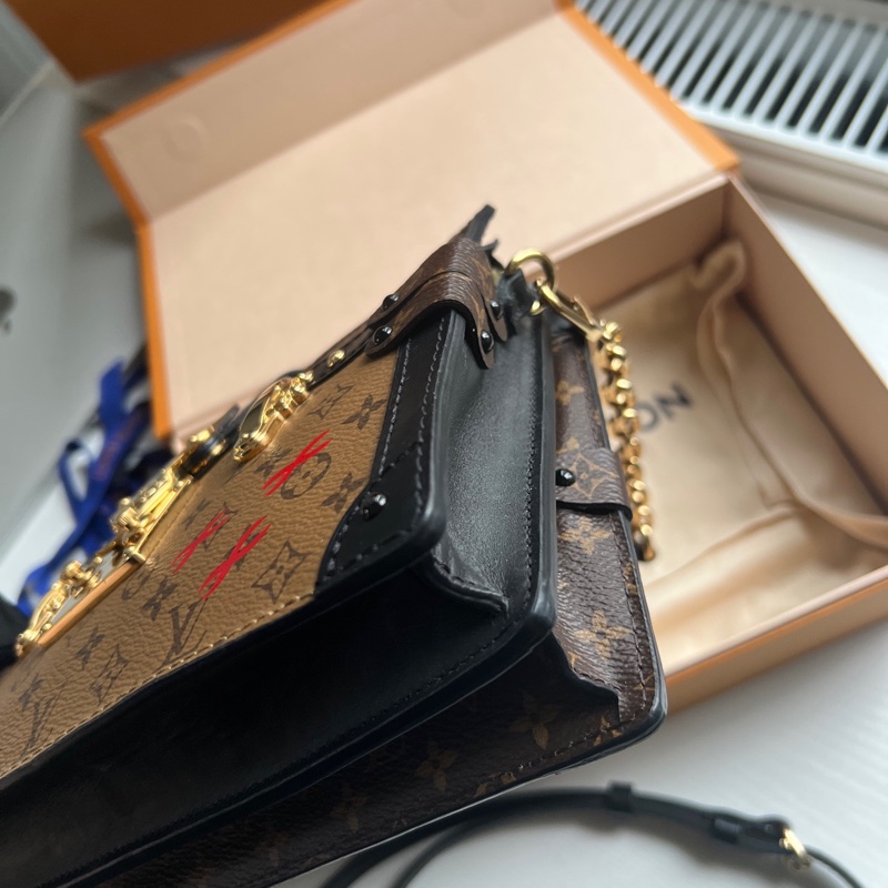 Louis Vuitton LV 焦糖拼色 軟盒子 晶片款 配件齊全-12