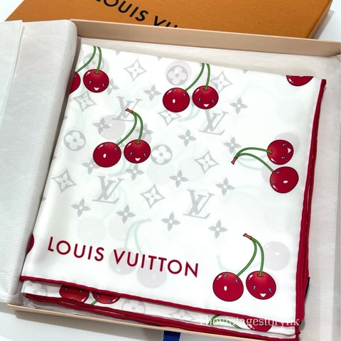 LV x TM Monogram Cerise Square 90 🍒 🤍全新