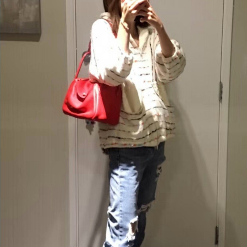 Hermes Lindy 愛馬仕 紅 金釦 Lindy26 Lindy 26-3