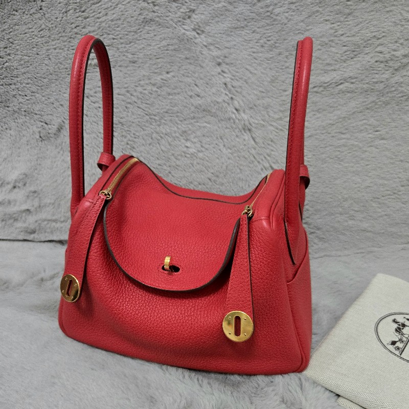 Hermes Lindy 愛馬仕 紅 金釦 Lindy26 Lindy 26-7