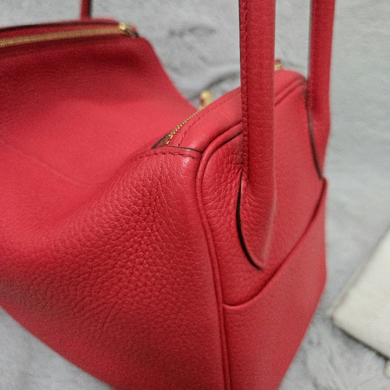 Hermes Lindy 愛馬仕 紅 金釦 Lindy26 Lindy 26-11
