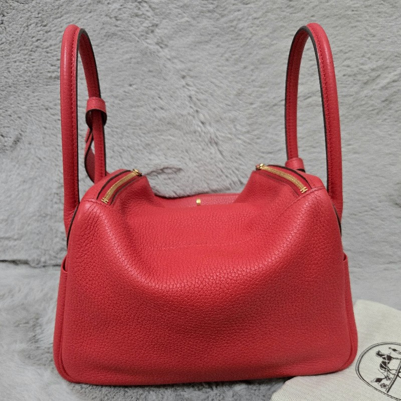 Hermes Lindy 愛馬仕 紅 金釦 Lindy26 Lindy 26-15
