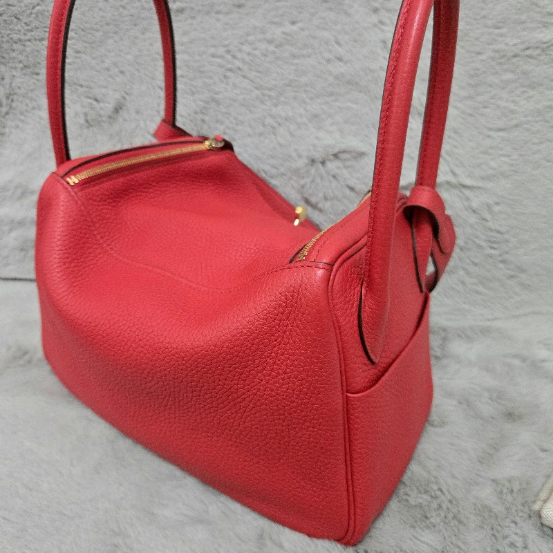 Hermes Lindy 愛馬仕 紅 金釦 Lindy26 Lindy 26-16