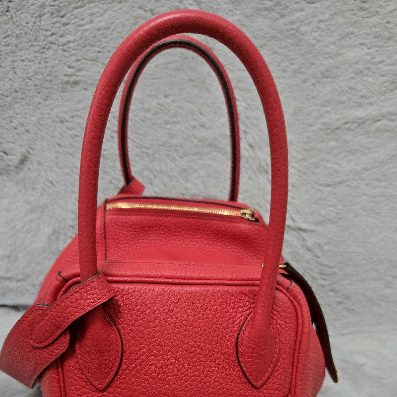 Hermes Lindy 愛馬仕 紅 金釦 Lindy26 Lindy 26-21