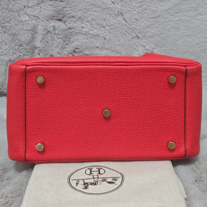 Hermes Lindy 愛馬仕 紅 金釦 Lindy26 Lindy 26-22