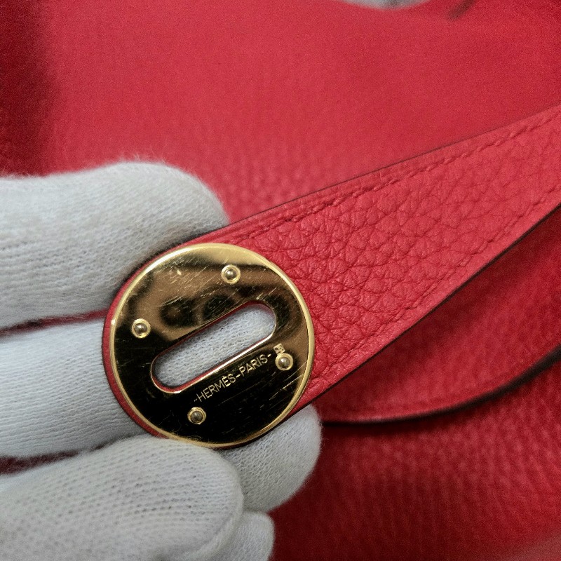 Hermes Lindy 愛馬仕 紅 金釦 Lindy26 Lindy 26-51