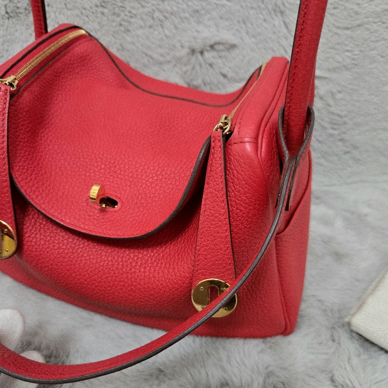 Hermes Lindy 愛馬仕 紅 金釦 Lindy26 Lindy 26-59