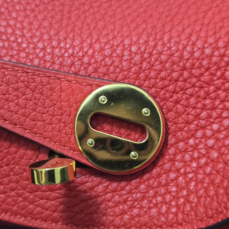 Hermes Lindy 愛馬仕 紅 金釦 Lindy26 Lindy 26-53