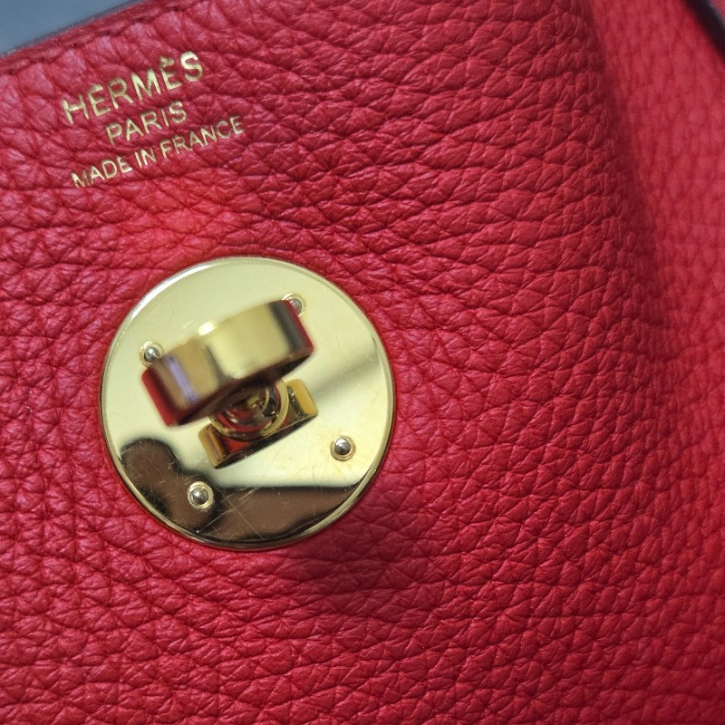 Hermes Lindy 愛馬仕 紅 金釦 Lindy26 Lindy 26-54