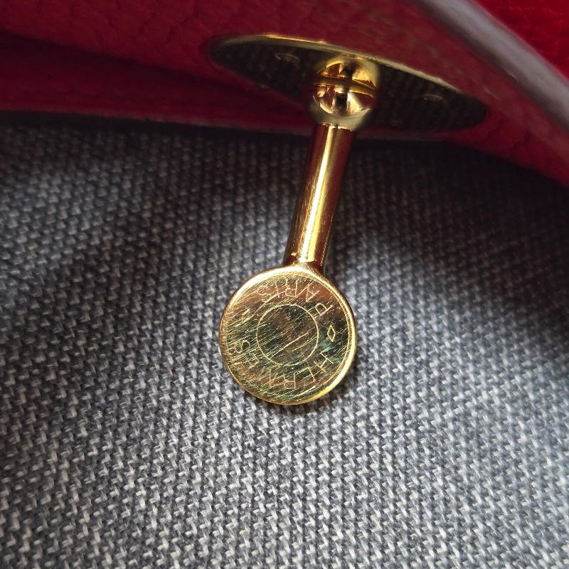 Hermes Lindy 愛馬仕 紅 金釦 Lindy26 Lindy 26-56