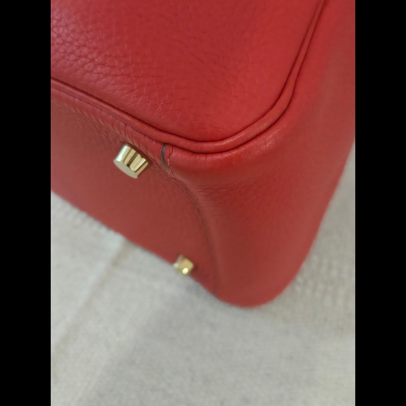 Hermes Lindy 愛馬仕 紅 金釦 Lindy26 Lindy 26-36