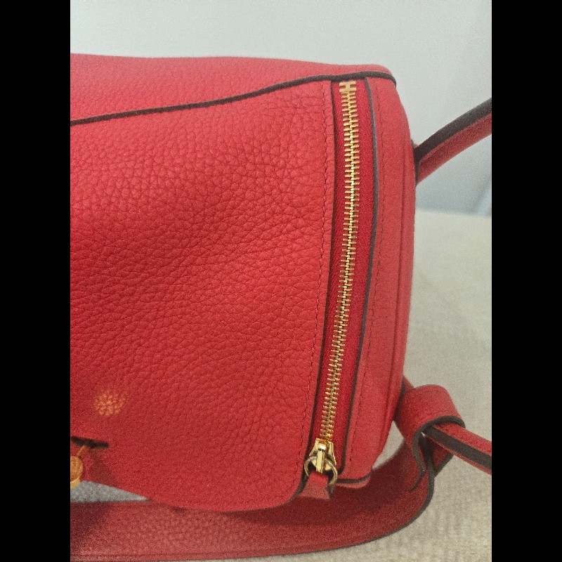 Hermes Lindy 愛馬仕 紅 金釦 Lindy26 Lindy 26-43