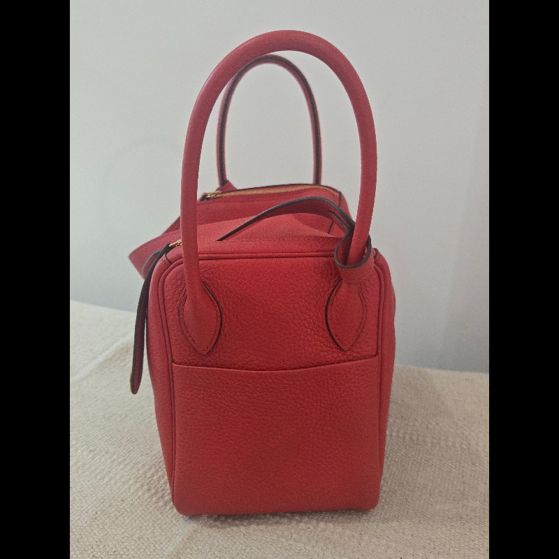 Hermes Lindy 愛馬仕 紅 金釦 Lindy26 Lindy 26-59