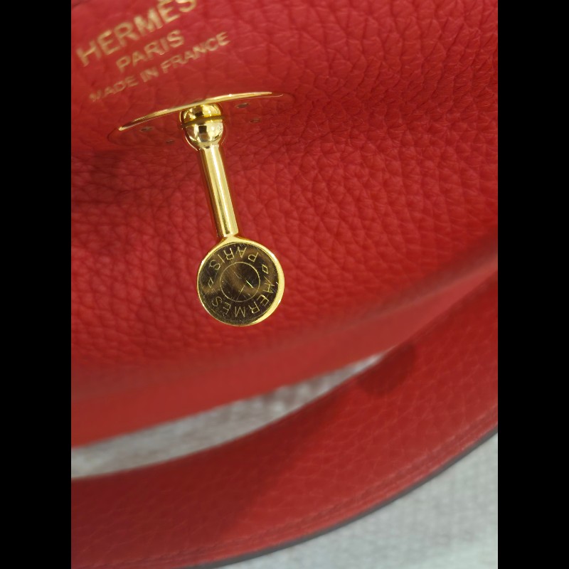 Hermes Lindy 愛馬仕 紅 金釦 Lindy26 Lindy 26-72