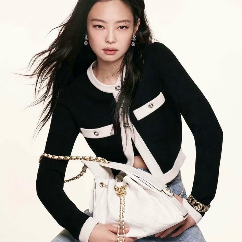 香奈兒 Chanel 25s 25bag 腋下 hobo 小號白色金扣荔枝紋牛皮-6