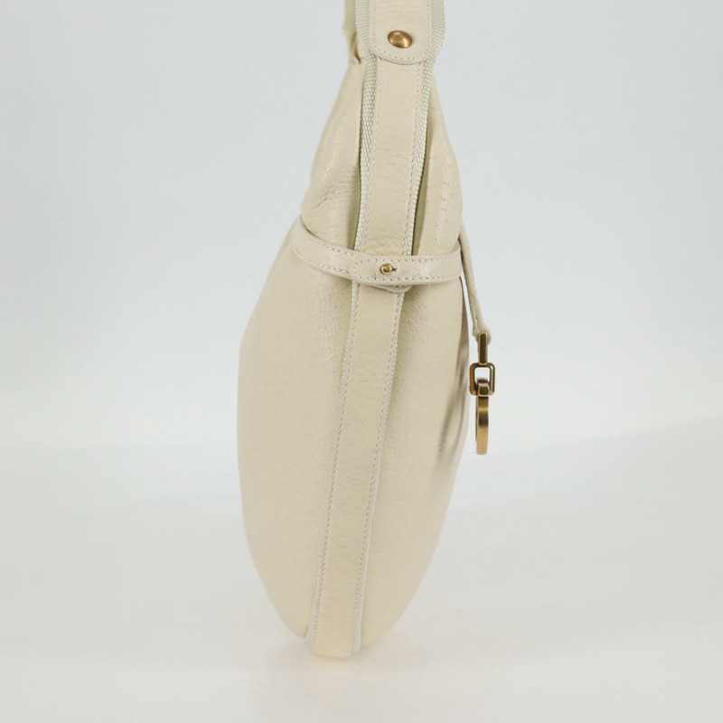 【日本直送】Salvatore Ferragamo Gancini 手提包 皮革 象牙色 金色 正品 127853-3