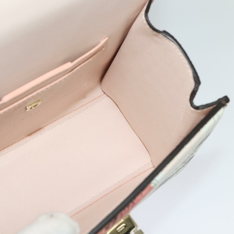 【日本直送】Salvatore Ferragamo Gancini 鏈條手提包 皮革 2 向 粉紅金 正品 131645M-18