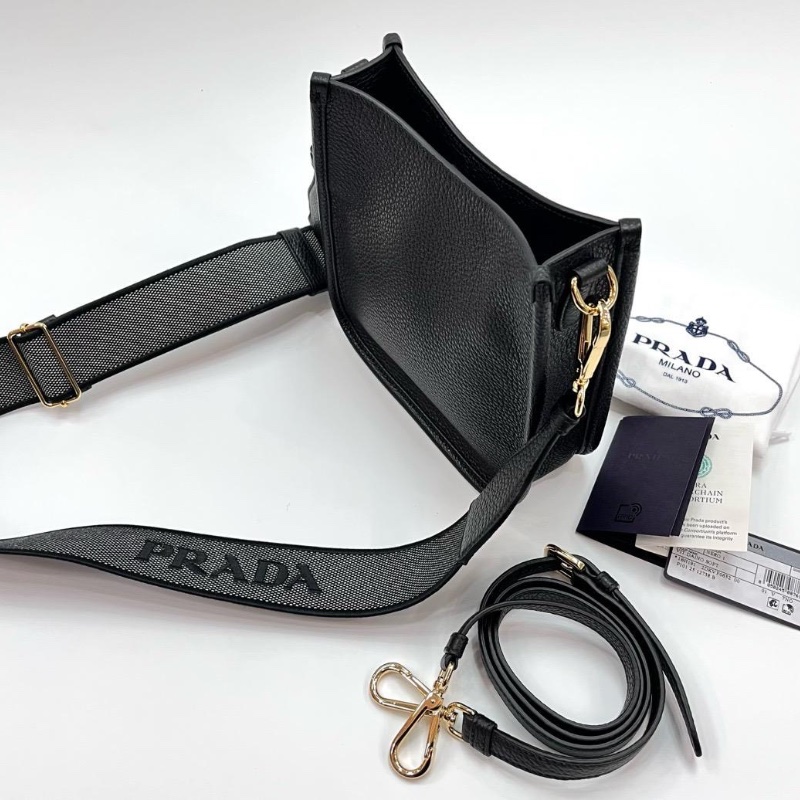 Prada black leather bag-1