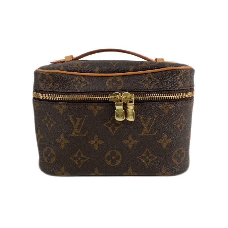 △ Louis Vuitton 路易威登 Brown Coated Canvas Monogram Nice BB Vanity Bag M42265 啡色塗層帆布經典老花化妝箱 - 257014465-1