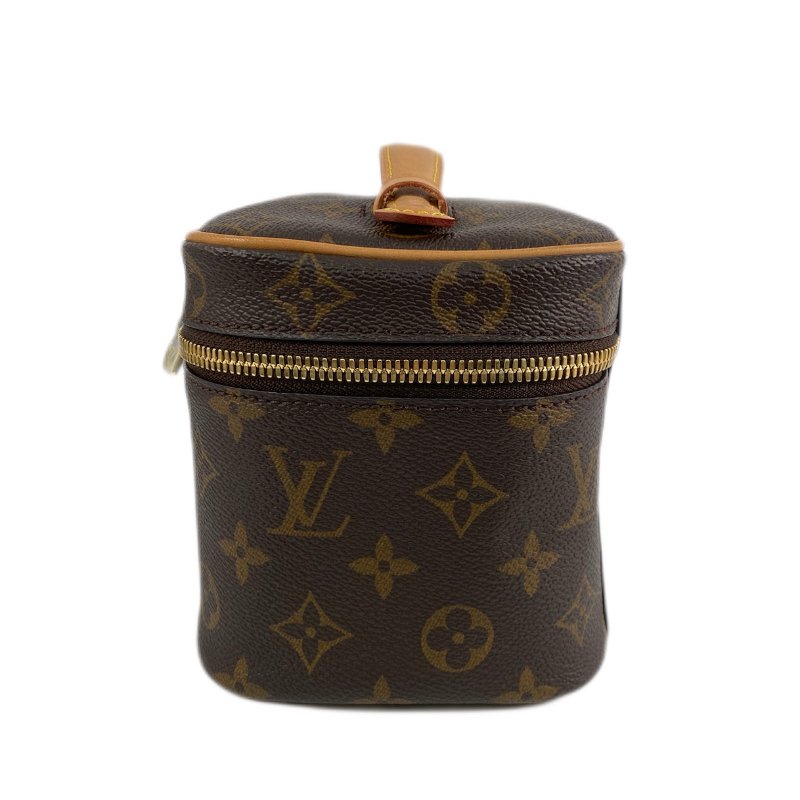 △ Louis Vuitton 路易威登 Brown Coated Canvas Monogram Nice BB Vanity Bag M42265 啡色塗層帆布經典老花化妝箱 - 257014465-3