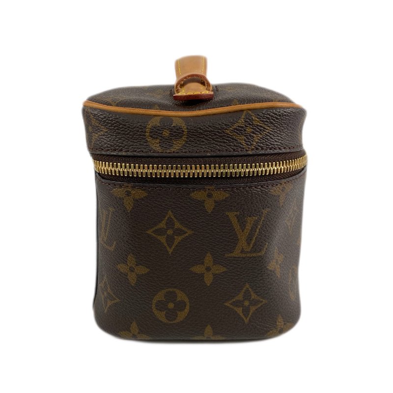 △ Louis Vuitton 路易威登 Brown Coated Canvas Monogram Nice BB Vanity Bag M42265 啡色塗層帆布經典老花化妝箱 - 257014465-4