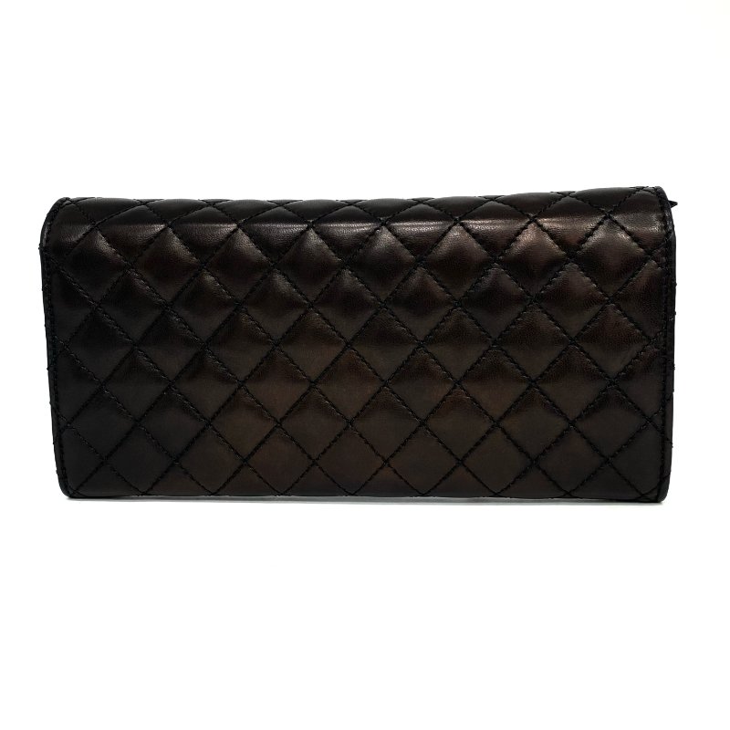 △ Chanel 香奈兒 Black Lambskin Silver Tone Metal Wallet On Chain No.14 A50041 黑色小羊皮銀色金屬鏈條銀包 No.14 A50041 -257014734-2