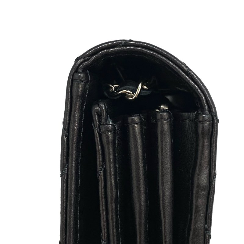 △ Chanel 香奈兒 Black Lambskin Silver Tone Metal Wallet On Chain No.14 A50041 黑色小羊皮銀色金屬鏈條銀包 No.14 A50041 -257014734-7