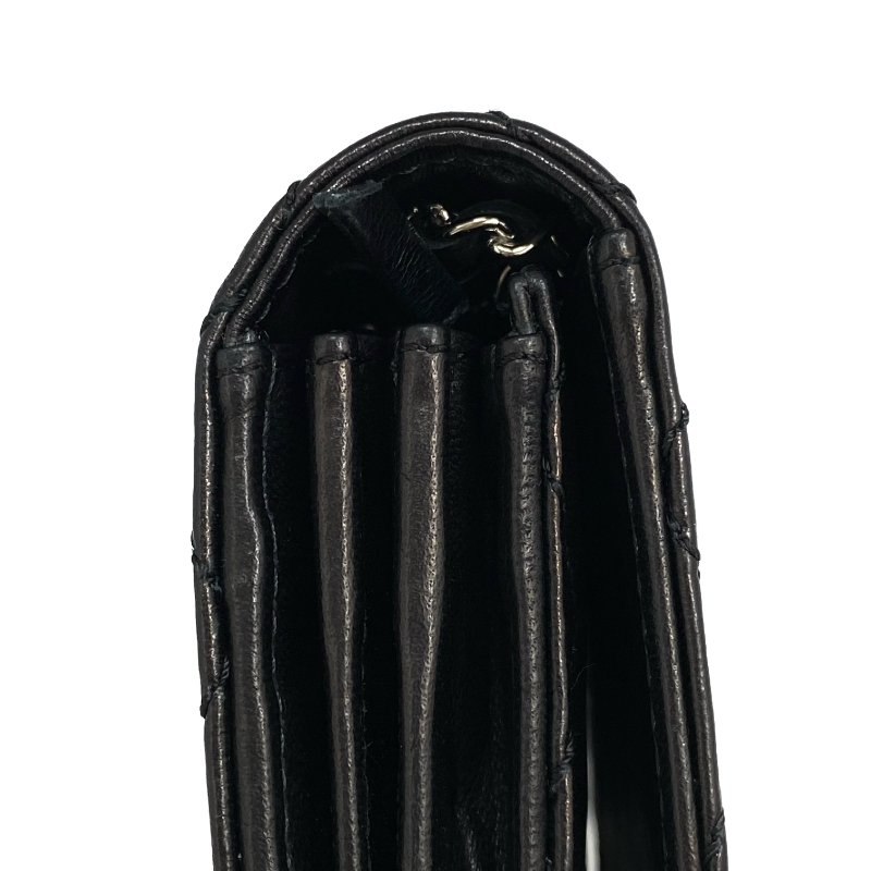 △ Chanel 香奈兒 Black Lambskin Silver Tone Metal Wallet On Chain No.14 A50041 黑色小羊皮銀色金屬鏈條銀包 No.14 A50041 -257014734-8