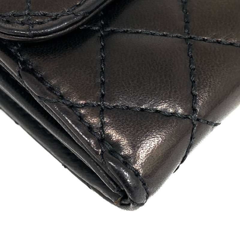 △ Chanel 香奈兒 Black Lambskin Silver Tone Metal Wallet On Chain No.14 A50041 黑色小羊皮銀色金屬鏈條銀包 No.14 A50041 -257014734-9