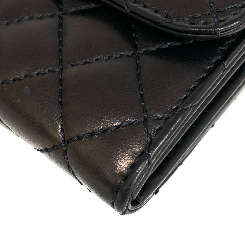 △ Chanel 香奈兒 Black Lambskin Silver Tone Metal Wallet On Chain No.14 A50041 黑色小羊皮銀色金屬鏈條銀包 No.14 A50041 -257014734-10