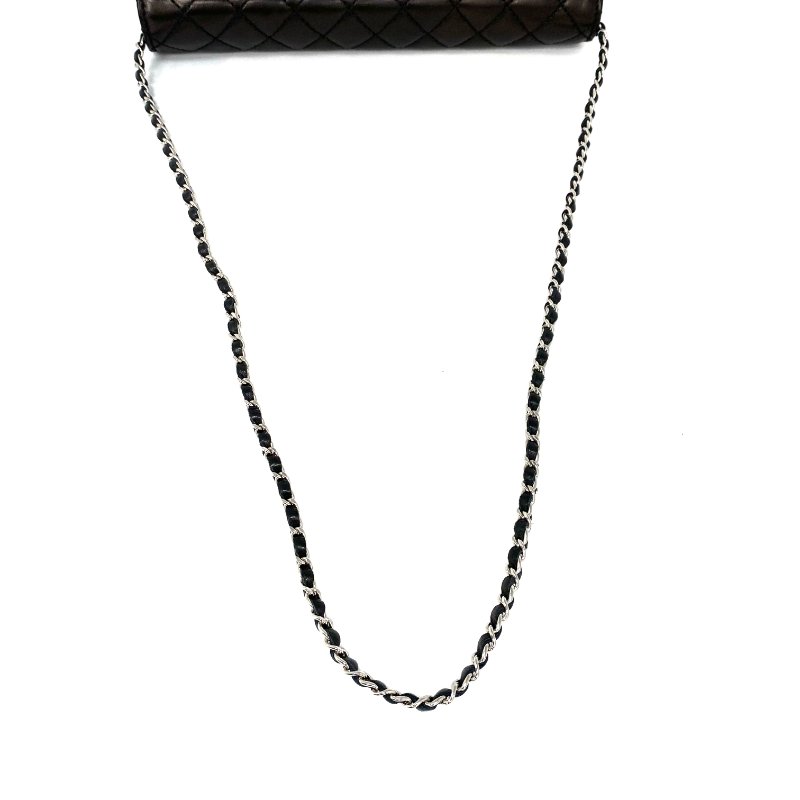 △ Chanel 香奈兒 Black Lambskin Silver Tone Metal Wallet On Chain No.14 A50041 黑色小羊皮銀色金屬鏈條銀包 No.14 A50041 -257014734-20