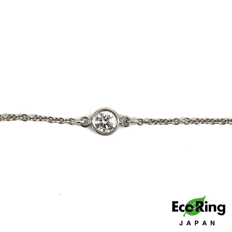 △ Tiffany & Co. 蒂芙尼 PT950 Elsa Peretti Diamonds by the Yard 3 Pendants Necklace 2.78g PT950鉑金鑽石頸鏈 - 257011670-0
